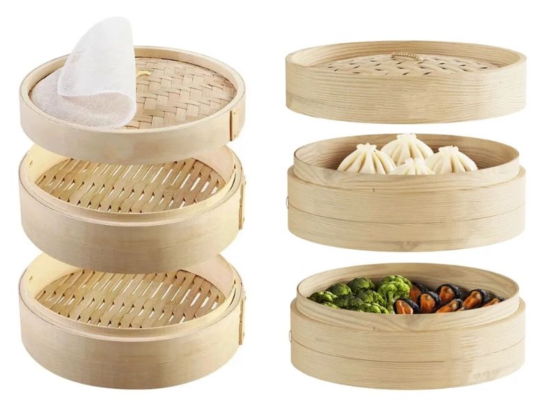 Fabbrica di Cestelli per Cottura a Vapore in Bambù Personalizzati