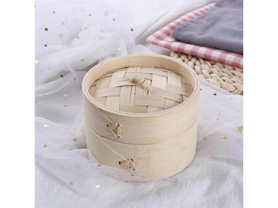 Cestello per Cottura a Vapore in Bambù per Grandi Momo e Dim Sum