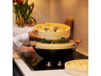 Cestello per Cottura a Vapore in Bambù per Dim Sum