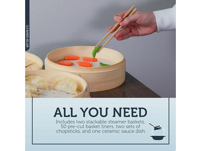 Vaporizzatore Giapponese in Bambù Cestello per Cottura a Vapore in Bambù