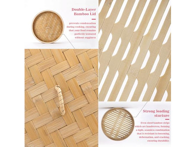 Cestello per Cottura a Vapore in Bambù per Vaporiere