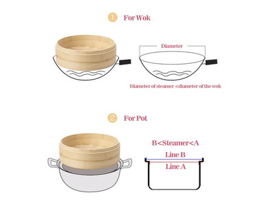 Cestello per Cottura a Vapore in Bambù per Vaporiere