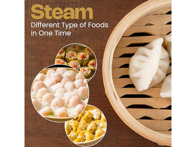 Griglia Larga per Uova e Wok in Legno Cestello per Cottura a Vapore in Bambù