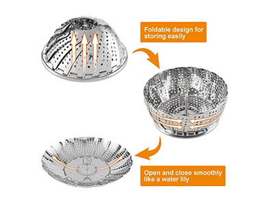 Pentola per Momo in Alluminio per Alimenti Cestello per Cottura a Vapore in Bambù