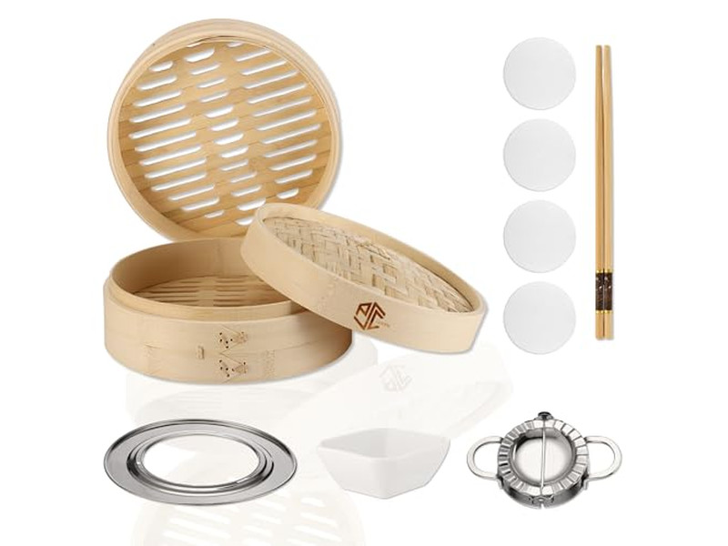 Vaporizzatori in Alluminio per Cottura Cestello per Cottura a Vapore in Bambù