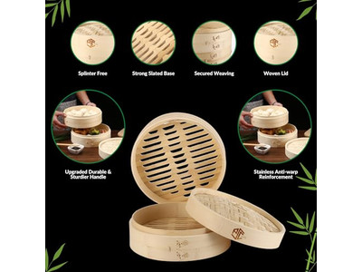 Vaporizzatori in Alluminio per Cottura Cestello per Cottura a Vapore in Bambù