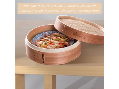 Acquista Cestello per Cottura a Vapore in Bambù per Momo e Tortilla a 8 Livelli