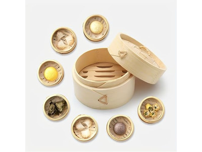 Cestello per Cottura a Vapore in Bambù per Dim Sum Cinese