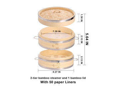 Pentola d'Oro per Riso a Gas in Erba Marina Cestello per Cottura a Vapore in Bambù