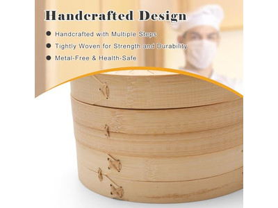 Cestello per Cottura a Vapore in Bambù per Panini al Vapore