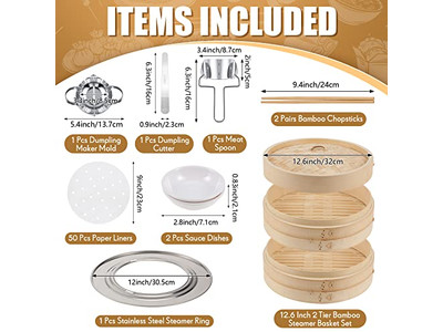 Set di Pentole a Vapore in Bambù